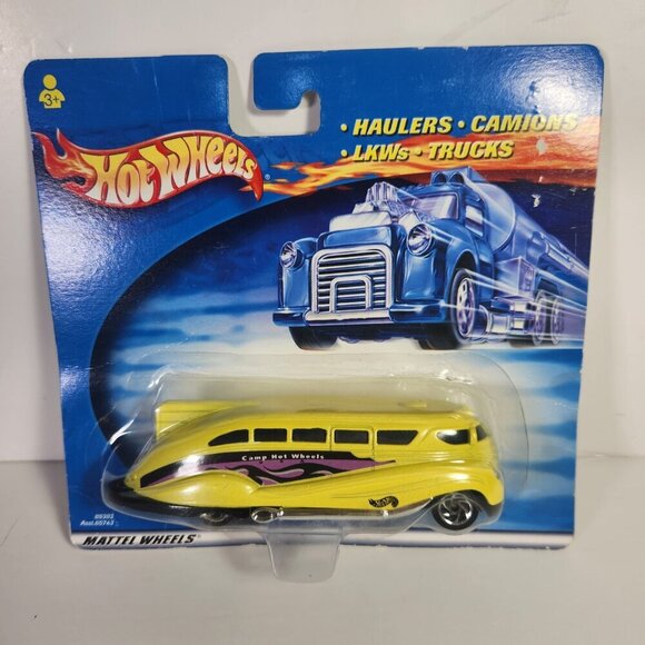 Hot Wheels Haulers Yellow Bus Vintage 2000 Camp Hot Wheels 89303 Mattel - Picture 1 of 5